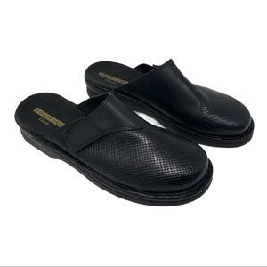 CLARKS COLLECTION Black, Slip Mules Clogs Flats